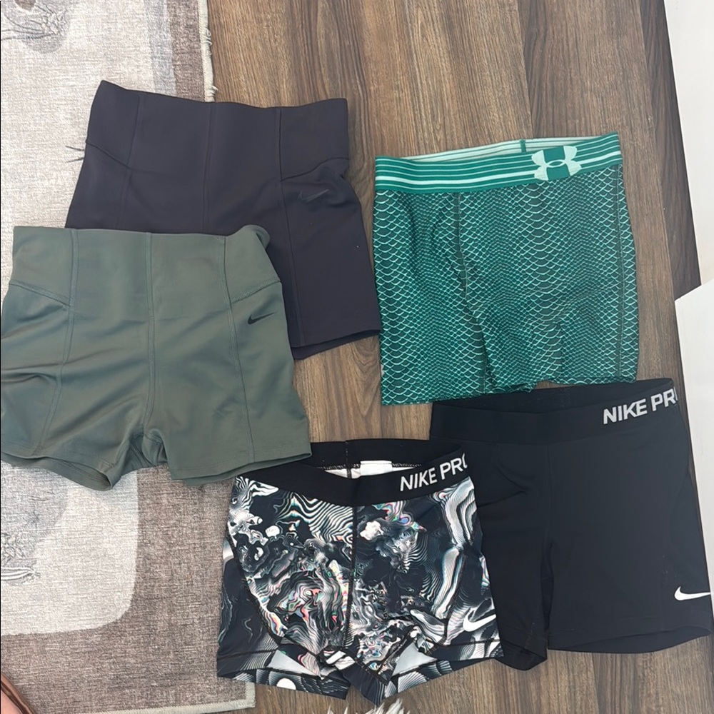 Nike, Nike Pro Under Armour Athletic Shorts Bundle of 5!
